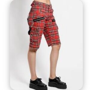 Y2K Schoolgirl Skater plaid shorts
